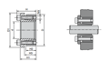 Зажимная втулка KLBB345 (PHF FX52 - 45x80)