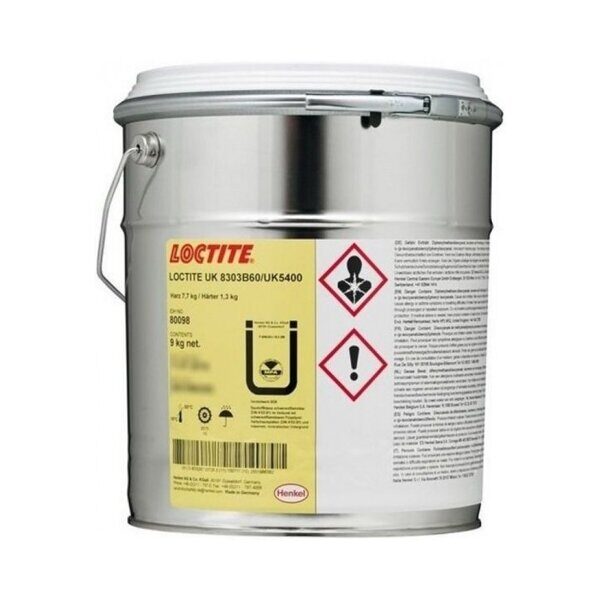 Клей полиуретановый 2K пастообразный (Компонент A+B), банка, LOCTITE UK 8303B60/UK5400 9KG