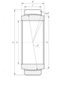 Подшипник GE 80 E (ШП80) (80x120x55)