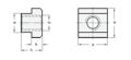 DIN 508.  Гайки для Т-образных пазов