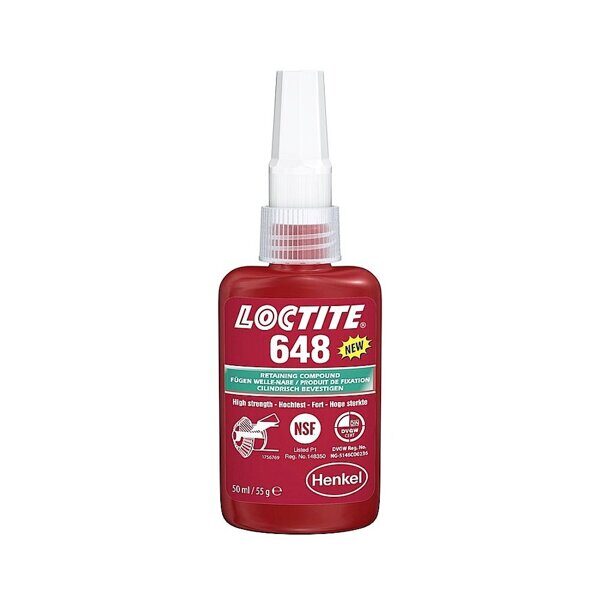 Вал-втулочный фиксатор высокотемпературный, быстроотверждаемый LOCTITE 648 50ML